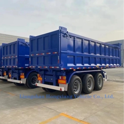 Gepersonaliseerde kantelgravel halfbodem gooseneck dumptrailers half aanhanger met staal