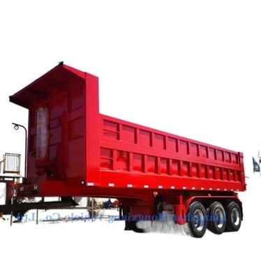 3 assen Achterste kant van de verrekker Truck Dumper Semi-trailer met ABS anti-blokkeringrem systeem