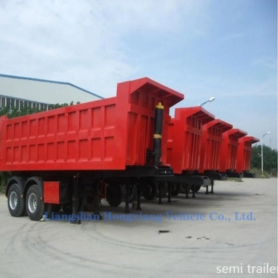 ABS antiblokkerend remsysteem Hydraulische cilinder 3 assen 50tons U-type dumptrailer