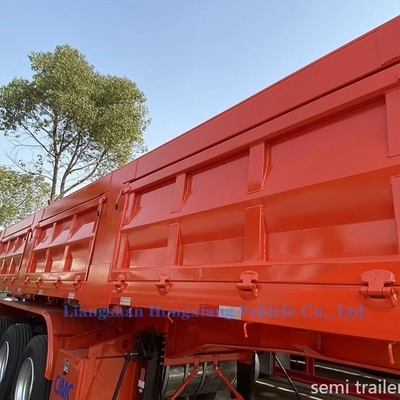 60 ton 2023 Semi-aanhangwagen zijdelingse kantelkraan Dump-aanhangwagen voor stenen en zand