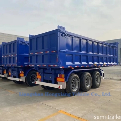 60 ton 2023 Semi-aanhangwagen zijdelingse kantelkraan Dump-aanhangwagen voor stenen en zand