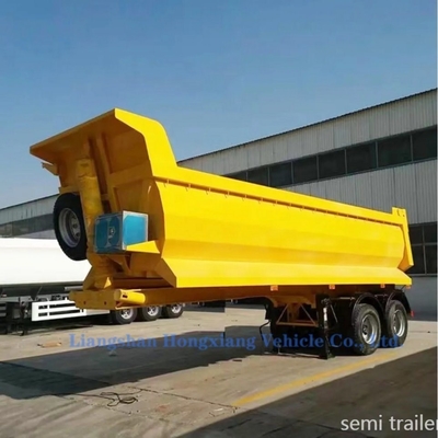 Aluminiumhydraulische ophanger 2 axel dump trailer 1400 Pind voor en snel dumpen