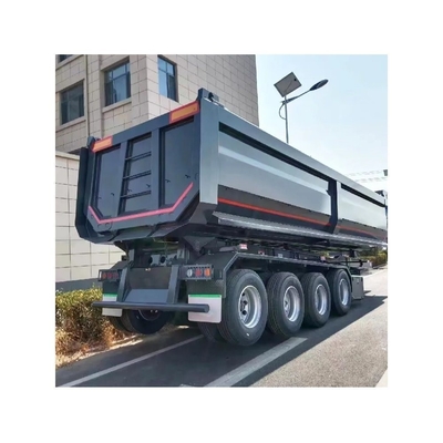 3 assen 50 ton Semi-trailer U-type Dump Trailers Aanpassing voor graansteen zand