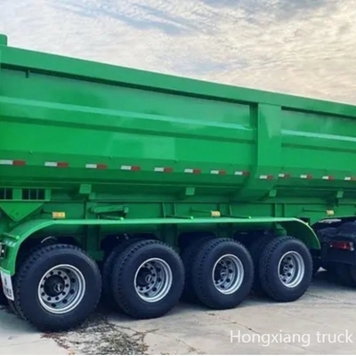 3 assen 50 ton Semi-trailer U-type Dump Trailers Aanpassing voor graansteen zand