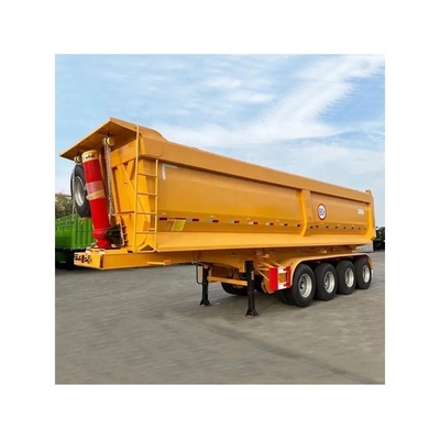 3 assen 50 ton Semi-trailer U-type Dump Trailers Aanpassing voor graansteen zand