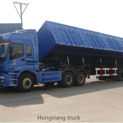 Bandnummer 8 As 25 kubieke meter 30 ton Dump Semi-trailer Hydraulische tipper Semi-trailer