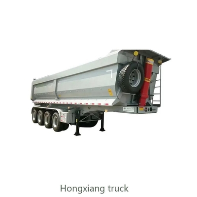 Onderstel Mechanische onderstel Truck Trailer 5 Assen Hydraulische achterste dump Semi-trailer