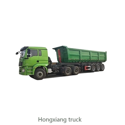 Onderstel Mechanische onderstel Truck Trailer 5 Assen Hydraulische achterste dump Semi-trailer