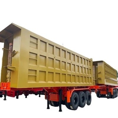 Side Tipping Tipper Truck Semi-trailer met 12 banden en geavanceerd hydraulisch systeem