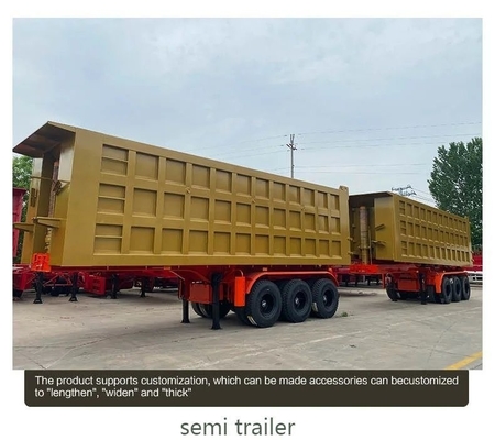 3 assen 50ton Dump Trailer Mining Tipping Semi-trailer Tipper Trailer voor de mijnbouw