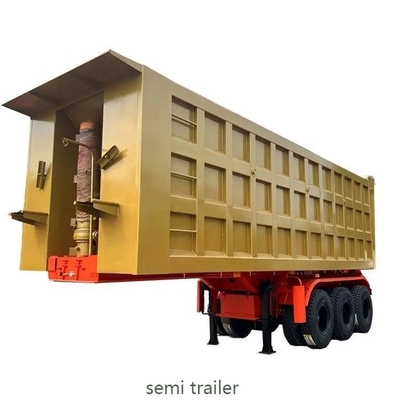 Aanpasbare 3-assige dump-half-aanhanger voor het vervoer van steenkool/steen U-vormige tipper-aanhanger