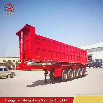 3 assen kantelend halfrol Achterste dump aanhangwagen 13500X3000X1550 mm met landingsbeen 28t