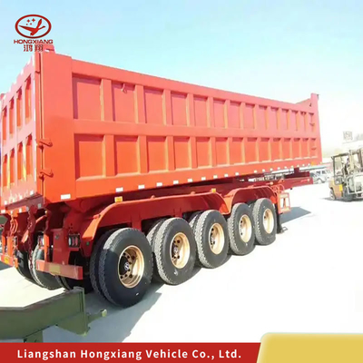 Heavy Duty 2240mm Tread Axle Hydraulische kubieke meters Tipper Truck Dump Semi-trailer
