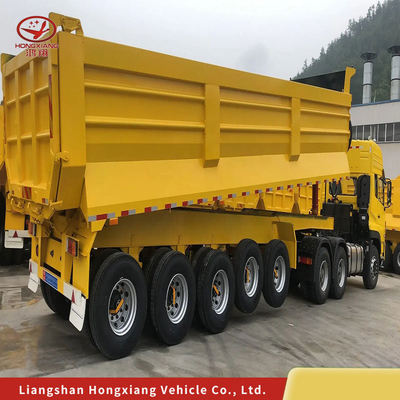 Semi-kippende vrachtwagens 28t Landing Leg Axles Tipper Dump Truck Trailers