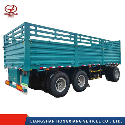 Flatbed drie-assige U-type kantelende halve aanhangwagen Dump aanhangwagens met twee snelheid landing been