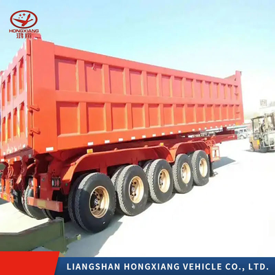 2/3/4 Assen Zwaar werk Tipper Semi-trailer Front Lifting Dump Semi-trailer met banden