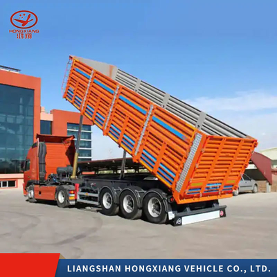 2240 mm loopvlak multi-assen ton hydraulische semi-truck aanhanger voor gemakkelijk dumpen en kantelen