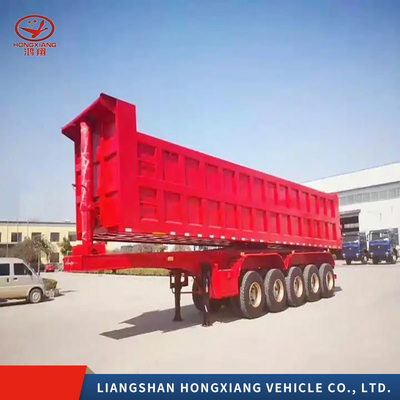 Zijdekanten Semi-trailer Flat Bed Mini Gesloten Cargo Dump Truck Trailer Zwaar staal