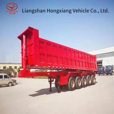 U-vorm dumptrailer tippertrailer zijdoos halftrailers voor bouwmaterialen