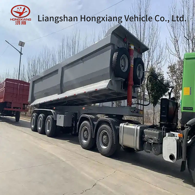 Semi-truck tipping trailer dumper trailer met 12r22.5 banden en 1 jaar naverkoopservice