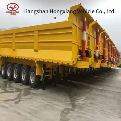 Semi-truck tipping trailer dumper trailer met 12r22.5 banden en 1 jaar naverkoopservice