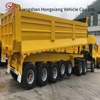 Semi-truck tipping trailer dumper trailer met 12r22.5 banden en 1 jaar naverkoopservice