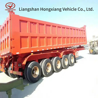 2 Achsennummer Zanddumpper zijdelingse koppeldumpper half aanhangwagen dumptruckband 12r22.5