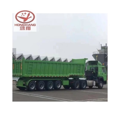 Flatbed Semi Truck Trailer met 25cbm 32cbm U-vormige achterkant Tipper Dumper Dump
