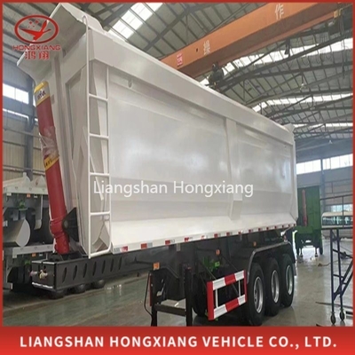 3 assen 30 kubieke meter kantelmotor Halve aanhanger Dump truck aanhanger bandnummer Aanpassing
