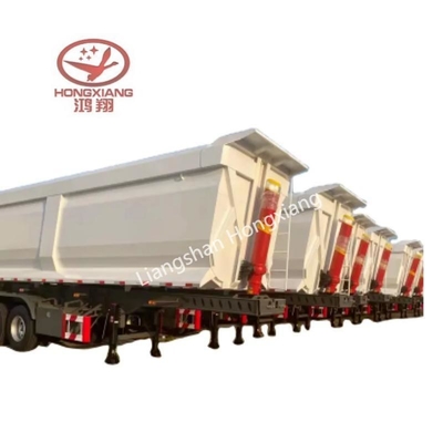 Flatbed Semi-trailer met een capaciteit van 60 kubieke meter en hydraulische achterkant van de achterkant