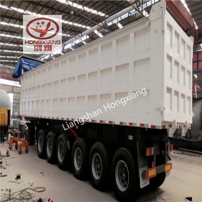 Flatbed Semi-trailer met een capaciteit van 60 kubieke meter en hydraulische achterkant van de achterkant