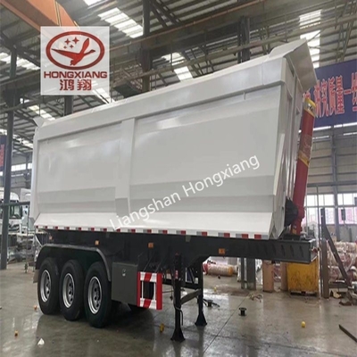 Flatbed Semi-trailer met een capaciteit van 60 kubieke meter en hydraulische achterkant van de achterkant