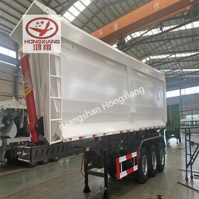 Flatbed Semi-trailer met een capaciteit van 60 kubieke meter en hydraulische achterkant van de achterkant