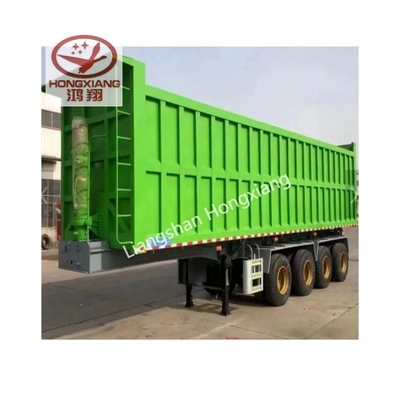 12r22.5 banden 3 assen 40 ton dumpbox half aanhangwagens met aanpasbaar ophangsysteem
