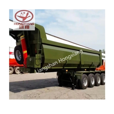 Ontwerp 3/4 Assen 40FT zijwand Semi-trailer Flat Bed Gesloten Cargo Dump Truck Trailer
