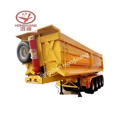 60 ton 40ft platte half-trailer met 12r22.5 banden en zware staalconstructie