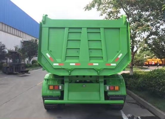 60 ton U-vormige aanhangwagens met achterste kant ophanger /Tri-axel einddump-aanhangwagens met achterste kant ophanger
