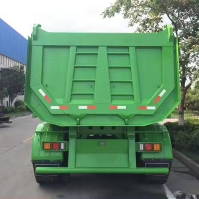 60 ton U-vormige aanhangwagens met achterste kant ophanger /Tri-axel einddump-aanhangwagens met achterste kant ophanger