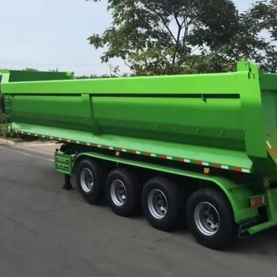 45cbm 40 60 ton U-vormige achterste punt-kopper dump half-truck aanhangwagens 13500X3000X1550 mm