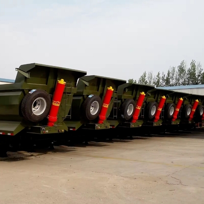 45cbm 40 60 ton U-vormige achterste punt-kopper dump half-truck aanhangwagens 13500X3000X1550 mm