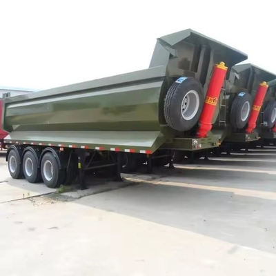 45cbm 40 60 ton U-vormige achterste punt-kopper dump half-truck aanhangwagens 13500X3000X1550 mm