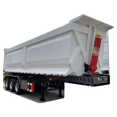 Sterke en duurzame drievoudige as 50 ton Dump Tipper Semi-trailers met hydraulische cilinder