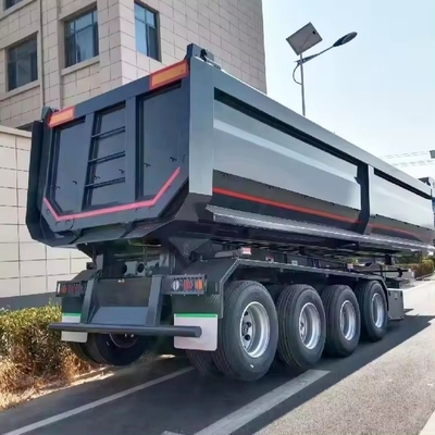 U-vorm Hydraulische graanwagens-opleggers Dumping achterkant Dump Tipper Semi-trucks Trailer voor vrachtwagens
