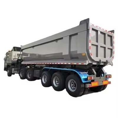 U-vorm Hydraulische graanwagens-opleggers Dumping achterkant Dump Tipper Semi-trucks Trailer voor vrachtwagens