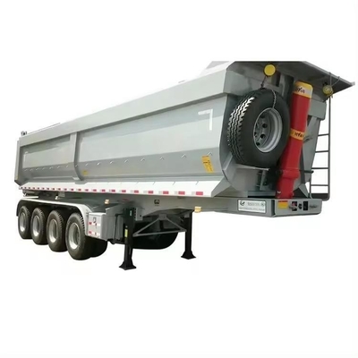 U-vorm Hydraulische graanwagens-opleggers Dumping achterkant Dump Tipper Semi-trucks Trailer voor vrachtwagens