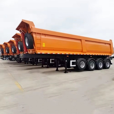 40 ton 50 ton 3 assen vrachtwagen halve achterste dump aanhanger met ABS anti-blokkering remstelsel