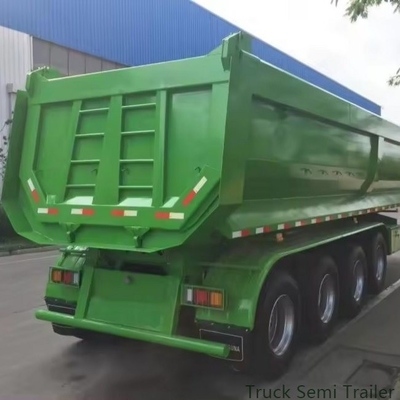 Zware U-vormige halfteller-aanhangwagens 4 as-dump-aanhangwagens voor vrachtlevering