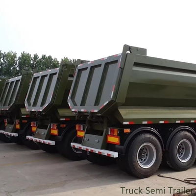 4 Assen Achterste Hydraulische Lifting Tipper Dump Semi-trailer met After-Sales Service