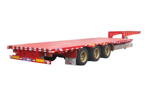 Zelfdumping 3-assige laaggelegen halfrol aanhangwagen 50 ton maximale lading voor zwaar vervoer