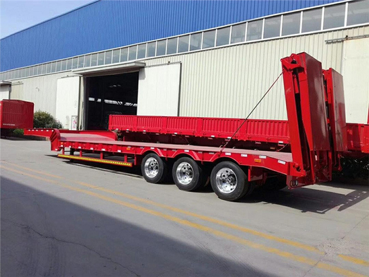 Hydraulische 4-assige 60tonne Gooseneck Low Boy Low Bed Trailer 100 tonne Lowboy Semi Trailer